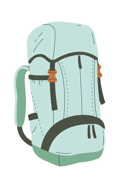 Zaino Trekking Campeggio Vector Illustration — Vettoriale Stock