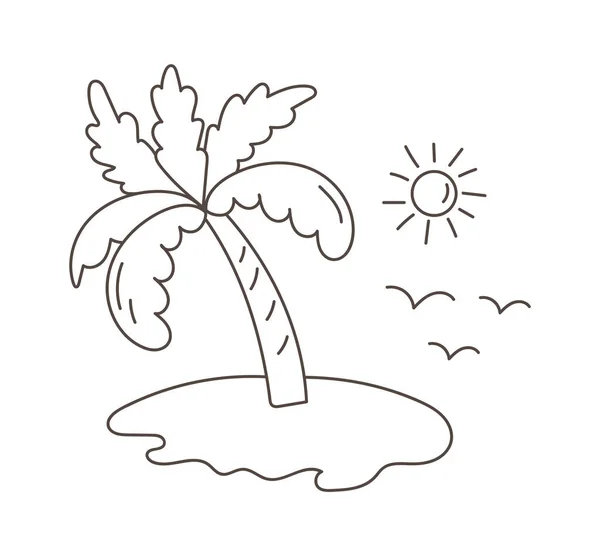 Palm Beach Vector Illustration — Stock vektor