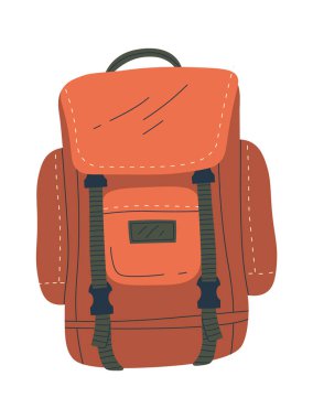 Kamp Vektörü İllüstrasyonu için yürüyüş çantası