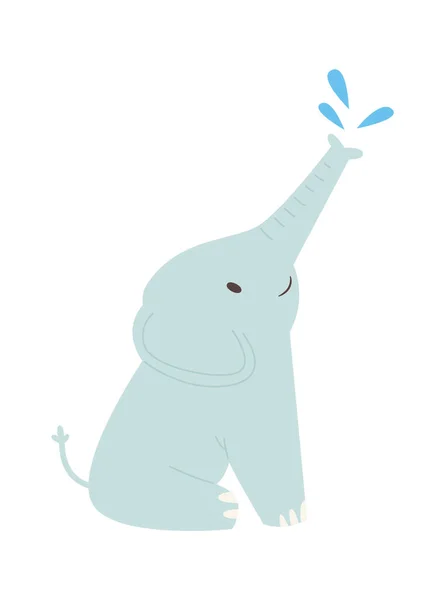 Illustration Vectorielle Des Animaux Tropicaux Éléphants — Image vectorielle