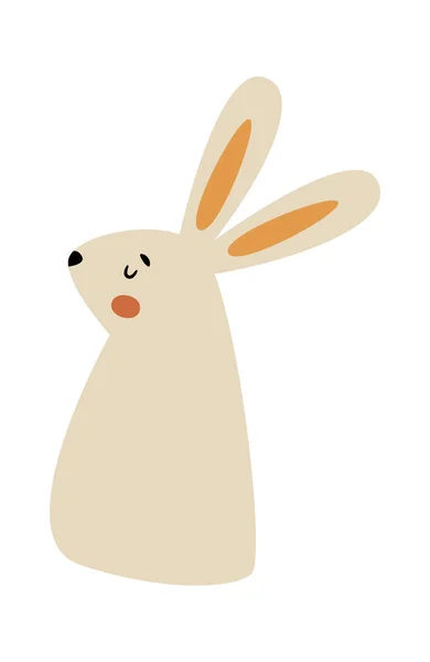 Illustration Vectorielle Animale Tête Lapin — Image vectorielle