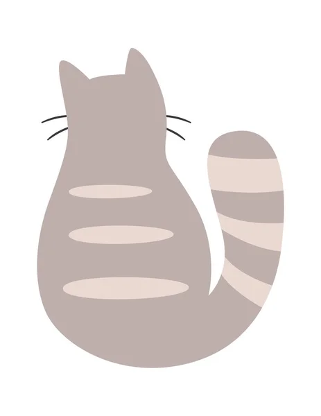Cat Pet Back Vector Ilustración — Vector de stock