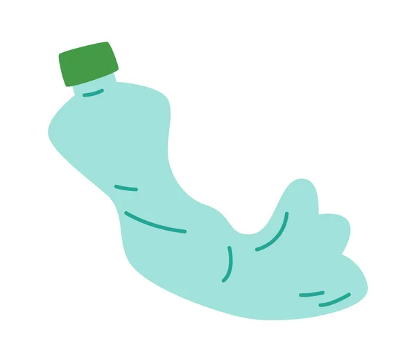 Illustrazione Del Vettore Del Cestino Della Bottiglia Plastica — Vettoriale Stock