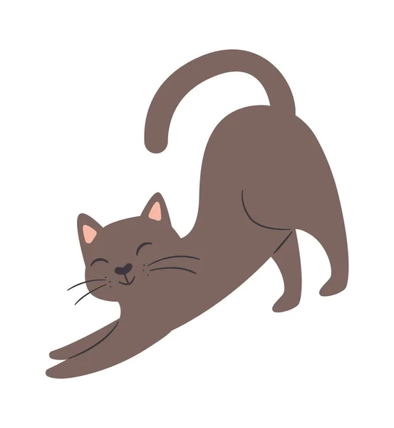 Cat Domestic Pet Vector Illustration — 스톡 벡터