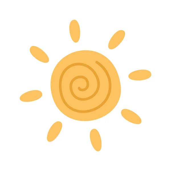 Soleil Avec Des Rayons Illustration Vectorielle — Image vectorielle