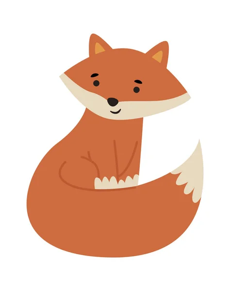 Fox Wild Animal Vector Ilustración — Vector de stock