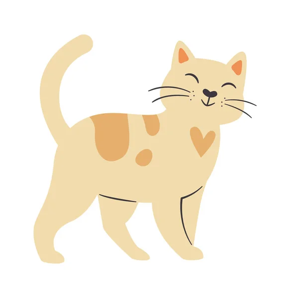Gato Pie Pet Vector Ilustración — Vector de stock