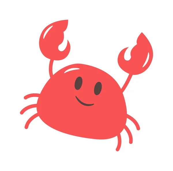 Desenhos Animados Caranguejo Personagem Vector Ilustração —  Vetores de Stock