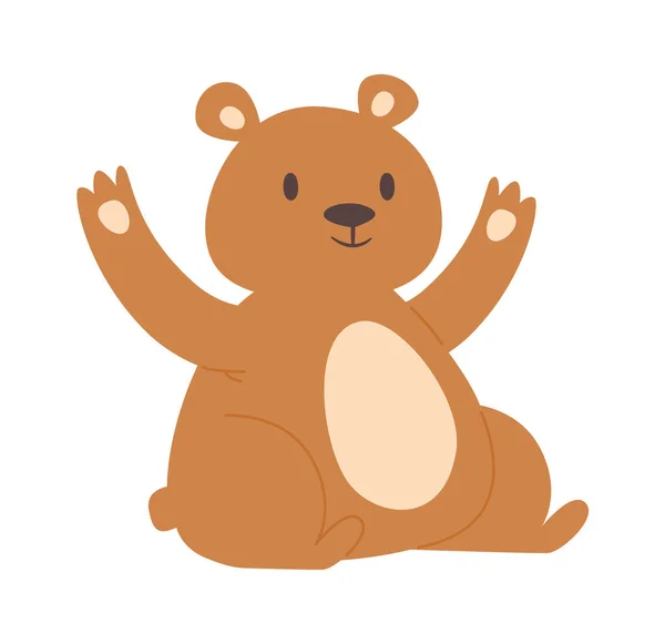 Ilustracja Wektora Zwierzęcia Cartoon Bear — Wektor stockowy