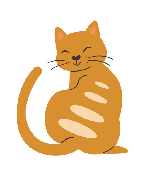 Ilustración Del Vector Animal Doméstico Gato — Vector de stock