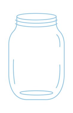 Şeffaf Cam Kavanoz Vektörü İllüstrasyonu