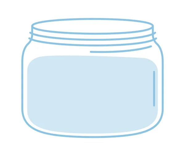 Glasgefäß Mit Wasservektorillustration — Stockvektor