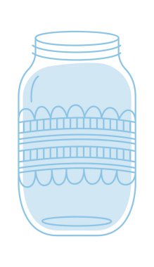 Süs Vektörü İllüstrasyonlu Cam Kavanoz