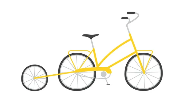 Fahrrad Mit Anhänger Vector Illustration — Stockvektor