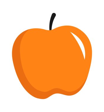 elma meyve ikonu vektör illüstrasyonu