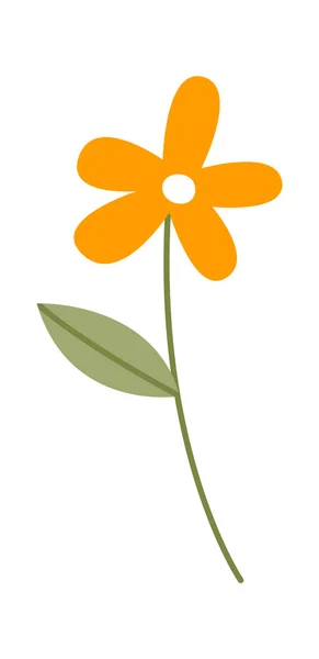 Blume Auf Stammvektor Illustration — Stockvektor