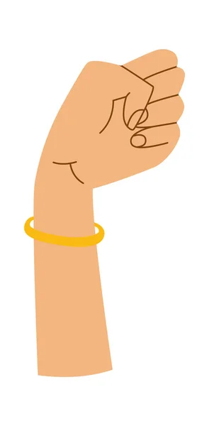 Tangan Dengan Vektor Bracelet Ilustrasi - Stok Vektor