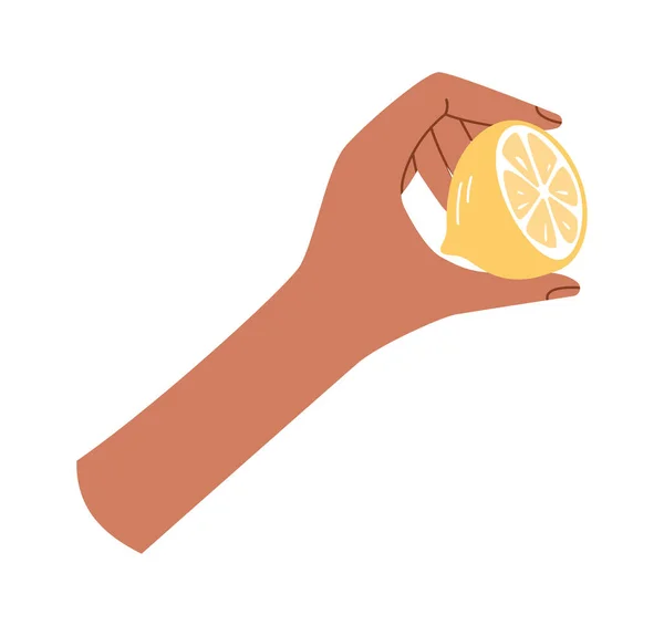 Illustration Vectorielle Citron Main — Image vectorielle