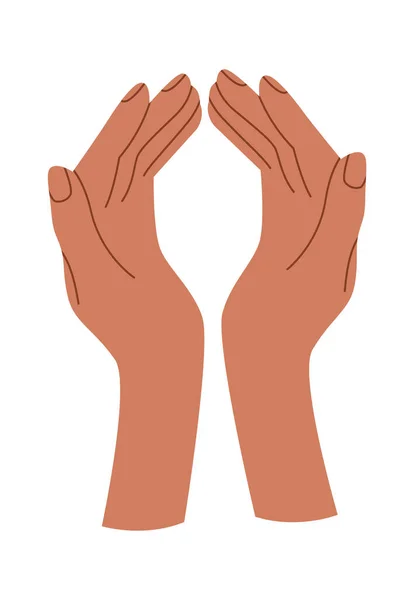 手を握るジェスチャーベクトルイラスト — ストックベクタ