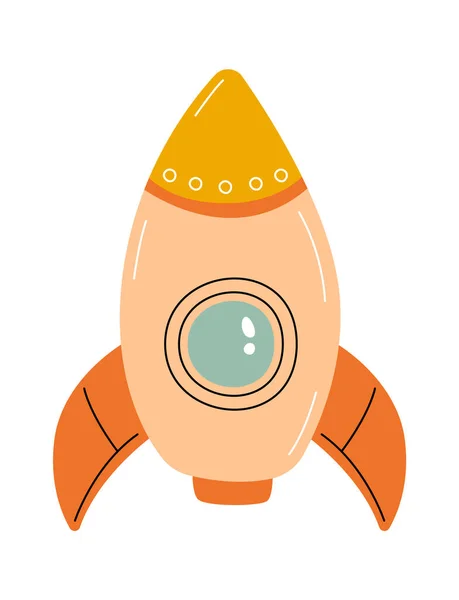 Niños Toy Rocket Vector Ilustración — Vector de stock