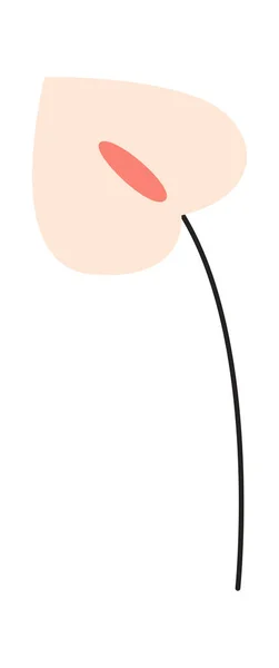 Fleur Calla Sur Tige Illustration Vectorielle — Image vectorielle