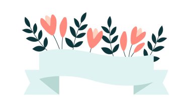 Çiçek Sancak Vektör İllüstrasyonu