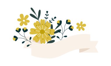 Çiçek Sancak Vektör İllüstrasyonu