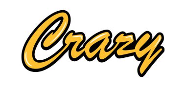 Çılgın Sokak Sanatı Etiketi Vektör İllüstrasyonu