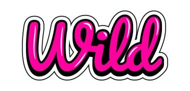 Vahşi Sokak Sanat Etiketi Vektör İllüstrasyonu