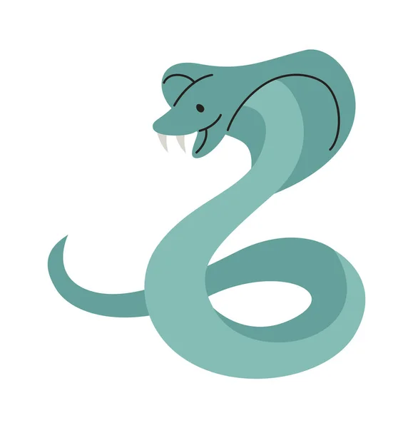 Cobra Serpente Attacco Vettoriale Illustrazione — Vettoriale Stock