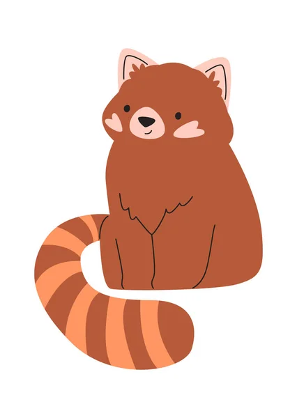Ilustración Vectorial Panda Rojo Menor — Vector de stock