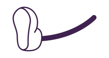 Çizgi film Bacağı Simge Vektör İllüstrasyonu