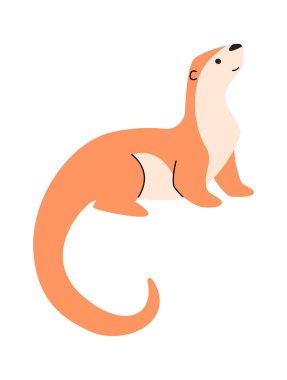 Gelincik Hayvan Ayaklı Vektör İllüstrasyonu