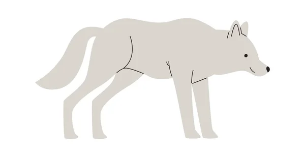 Wolf Animal Ficar Vector Ilustração — Vetor de Stock
