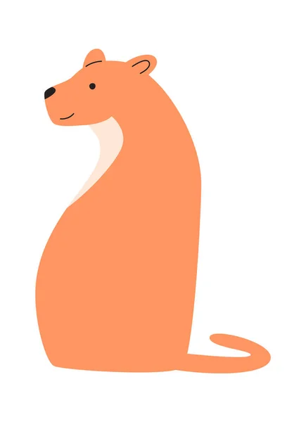 Ilustração Vetor Sentado Animal Leão —  Vetores de Stock