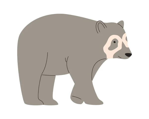 Bear Animal Walking Vector Illustration — Stockový vektor