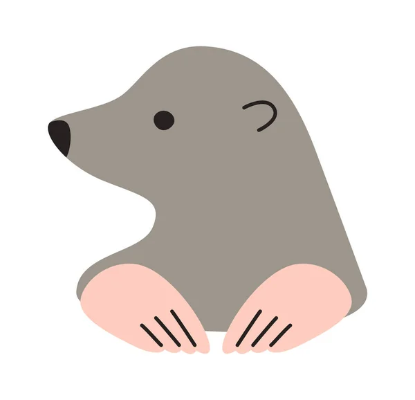 Mole Animal Illustration Vector Illustratie — Stockvector