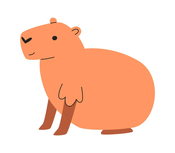 Capybara Gnagare Djur Vektor Illustration — Stock vektor