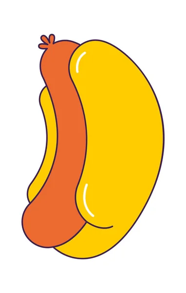 Illustration Vectorielle Restauration Rapide Hot Dog — Image vectorielle