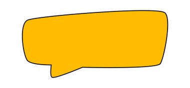 Dikdörtgen Konuşma Kabarcık Vektörü İllüstrasyonu