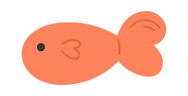 Balık Yüzen Denizci Vektör İllüstrasyonu