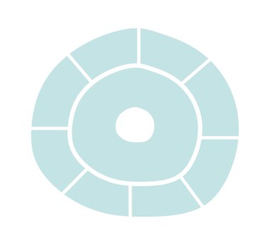 Soyut Yuvarlak Çiçek Başlı Vektör İllüstrasyonu