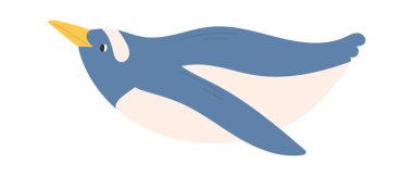 Penguen Hayvanı Denizci Vektör İllüstrasyonu