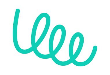 Eğri Satır Simge Vektörü İllüstrasyonu