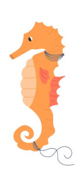 Denizatı Atık Vektör İllüstrasyonundan Acı Çekiyor