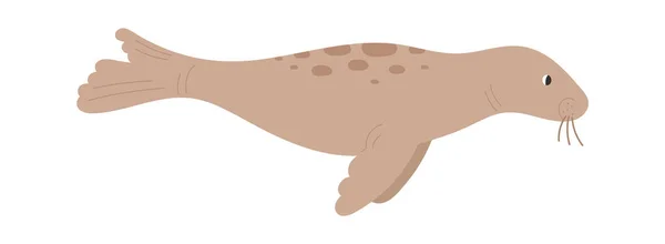 Walrus Animal Swimming Vector Illustration — Stock Vector
