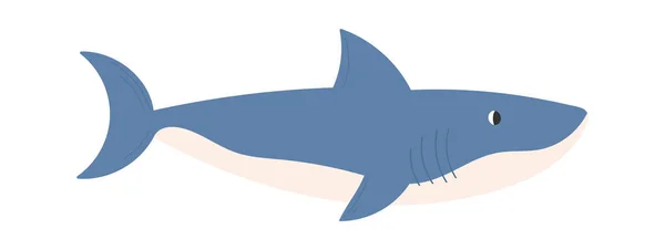 Žraločí Zvíře Plavání Vektorové Ilustrace — Stockový vektor