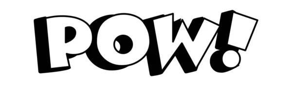 Pow Comic Font Letters Ilustração Vetorial — Vetor de Stock