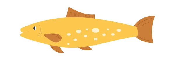 Sea Fish Marine Vector Ilustração — Vetor de Stock