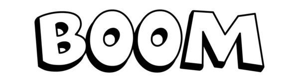 Boom Comic Font Letters Vector Illustration — Vector de stoc